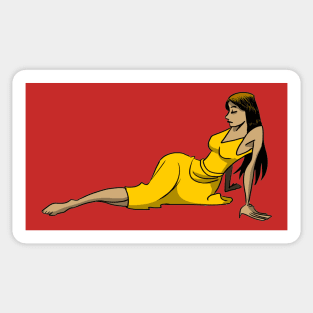 Yellow Dress Sticker